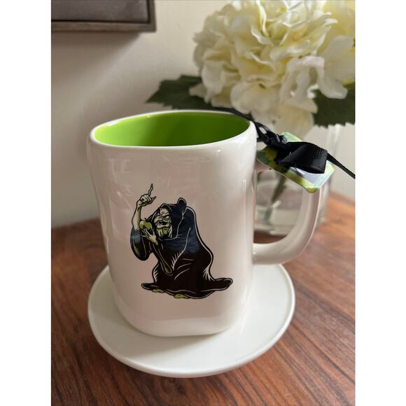 Rae Dunn Other - Rae Dunn Green Disney Villains Big Letter Evil Witch Hag 18oz Mug Double Sided